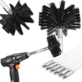 Zestaw Do Czyszczenia Komina Na Wiertarkę Wkrętarkę Wycior Szczotka 366cm