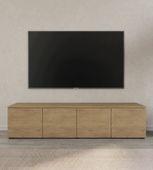 STOJĄCA SZAFKA RTV KOMODA PÓŁKA POD TELEWIZOR 180 CM DĄB CREMONA 4 DRZWI