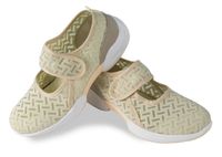 Baleriny damskie zapinane na rzep tenisówki lekkie beżowe rozmiar 38