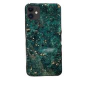 Etui z do iPhone 12 i 12 Pro Silikon TPU Zielony Marmur