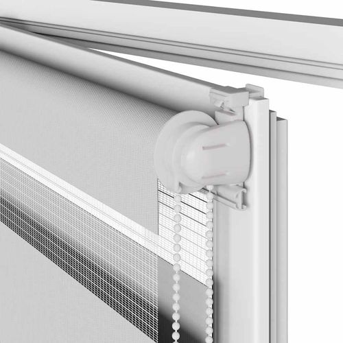 Roleta zebra, jasnoszara, szerokość tkaniny 120,9cm, poliester na Arena.pl