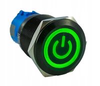 PRZYCISK BISTABILNY WANDALOODPORNY POWER 19x38MM 5A ZIELONY