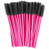 CLAVIER Szczoteczki do rzęs Różowe - 50 sztuk