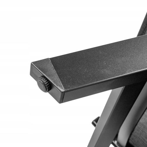 Leżak ogrodowy beżowy wygodny z aluminium rozkładany Leżanka na taras 60 cm na Arena.pl