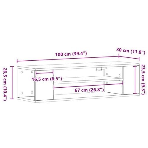 Szafka pod telewizor Czarny 100 x 30 x 26,5 cm na Arena.pl