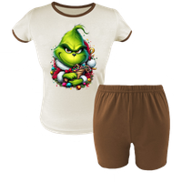 Krótka Piżama dziecięca - Grinch kradnie Święta