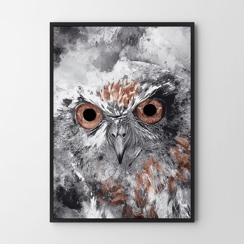 Plakat sowa abstrakcja 29,7x42 cm A3 na Arena.pl