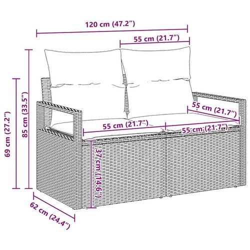 Zestaw Sof na Ogród 7 pcs beżowo-kremowy 100 x 55 x 73 cm na Arena.pl