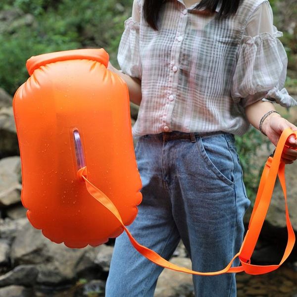 Boja asekuracyjna pływacka sucha kieszeń 72cm zdjęcie 8