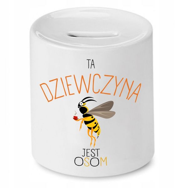 Skarbonka Dla Dziewczyny Jest Osom Prezent Z Nadrukiem Ze Zdjęciem zdjęcie 1