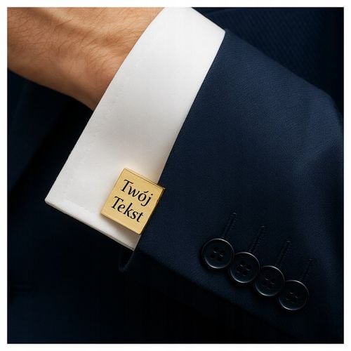 Spinki do mankietów koszuli z własną grafiką tekstem z grawerem na prezent na Arena.pl