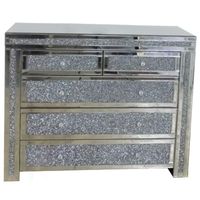 Lustrzana komoda z kryształkami Milion Diamonds Premium Glamour 90x80x40