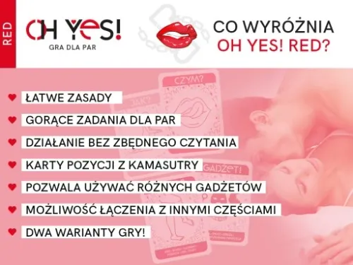 GRA DLA PAR wyzwania dla par OH YES! RED erotyczna PREZENT na Walentynki na Arena.pl
