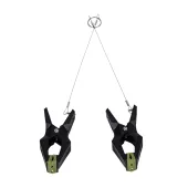 hardwire hangers black/green - profesjonalne klamry z szerokimi podkładkami