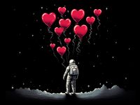 Plakat 80x60cm Astronauta Własnych Celi