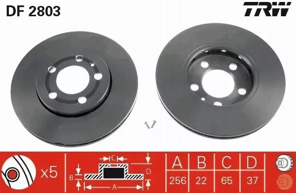 TRW TARCZA HAMULCOWA DF2803 zdjęcie 4