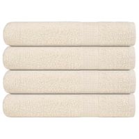 Ręczniki, 4 szt, kremowe, 100x200 cm, 360 g/m², bawełna 100%