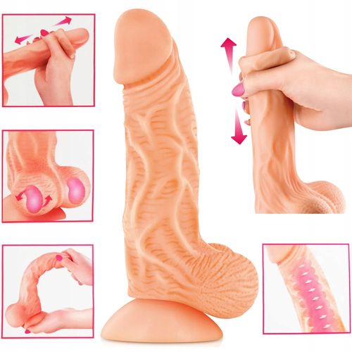 Penis z ruchomą skórą. Realistyczny członek. na Arena.pl