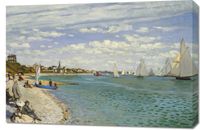Obraz 90x60cm Regatta at Sainte-Adresse, Monet Vintage