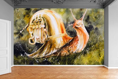 Fototapeta ŚLIMAK Z TRĄBĄ MUZYCZNĄ 300x210 na Arena.pl