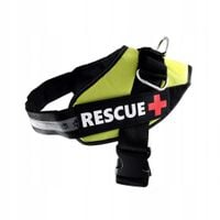 Szelki dla psa odblaskowe elementy zielone S RESCUE