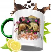 Kubek Zielony Na Walentynki Dla Zakochanych Z Nadrukiem Ze Zdjęciem