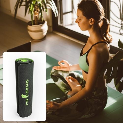 Mata Do Ćwiczeń Fitness Yogi 6Mm Tpe Pretorians Zielona na Arena.pl