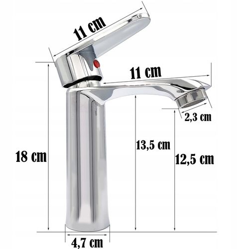 BATERIA UMYWALKOWA STOJĄCA JEDNOUCHWYTOWA STAŁA ŁAZIENKOWA KRAN UMYWALKI na Arena.pl