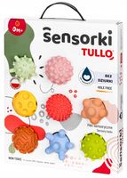 Tullo Zestaw piłeczek sensorycznych dla malucha do masażu 8 szt bez dziur