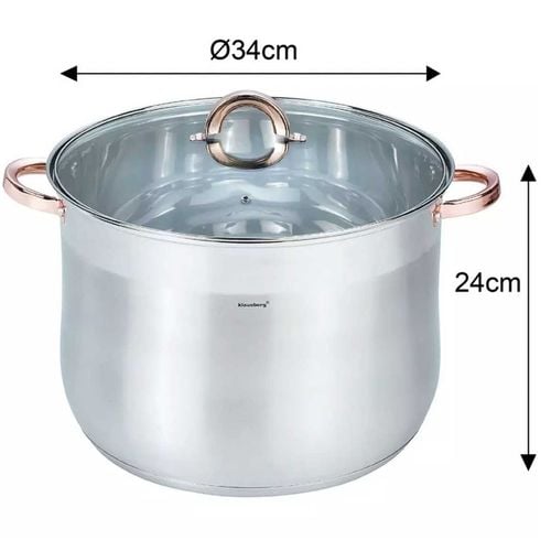 klausberg garnek gastro z pokrywą 34cm 22,4l kb-7798 na Arena.pl