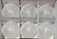 Szklane bombki choinkowe WINOGRONO szron 10cm