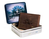 duży skórzany portfel ze schowkiem na suwak - peterson