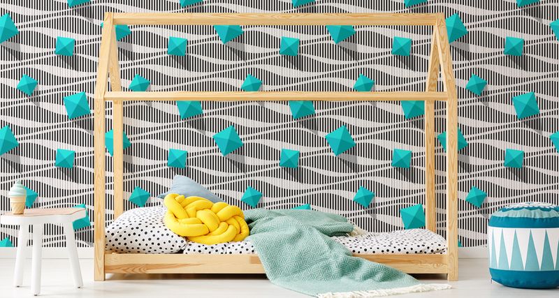 Tapeta Piramidy na Czarno - Białym Tle - Efekt 3D zdjęcie 2