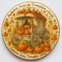 CIASTKO LUKROWANE TRAVELING WAGON ROZ.XL KOŁO JESIEŃ RĘCZNIE ROBIONE