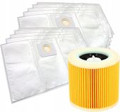 10x WORKI FILTR DO ODKURZACZA KARCHER WD3 SE4001 WD2 PLUS KWD V-17 V-15 V12