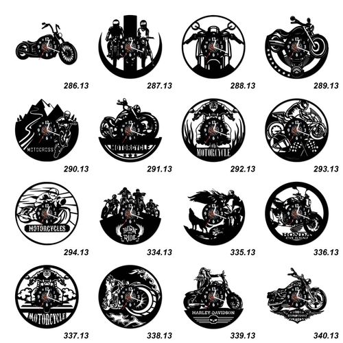 Zegar Ścienny z płyty winylowej na lustrze MOTORYZACJA 35 wzorów 29x59 cm na Arena.pl