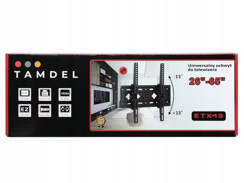 Uchwyt do telewizora 26-65 cali wieszak TV uniwersalny extra mocny do 60kg na Arena.pl