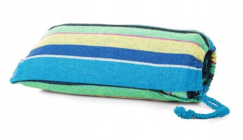 TURKUSOWY HAMAK OGRODOWY W PASKI LATO 200X80 POKROWIEC na Arena.pl