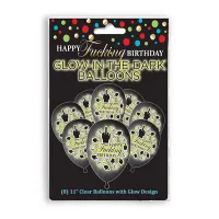 little genie happy birthday balony świecące led zestaw 8 sztuk