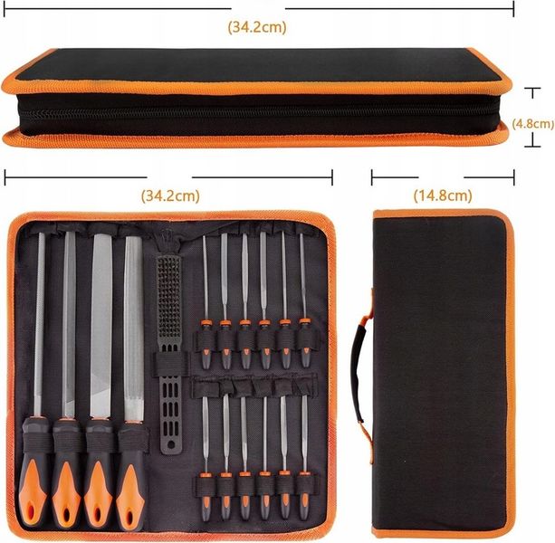 Zestaw pilników do metalu drewna iglaki iglaków tarniki zdzieraki etui 18el zdjęcie 4