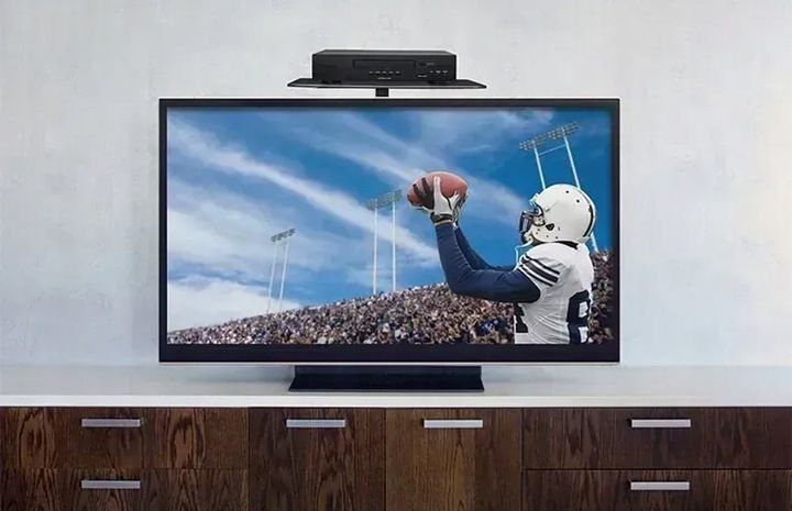 PÓŁKA POD TUNER DVB-T2 DEKODER DVD PILOTY ŚCIENNA LUB MONTOWANA NA TV zdjęcie 7
