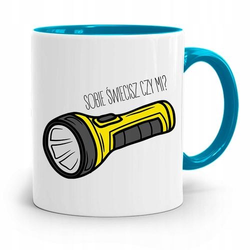 Kubek Błękitny Dla Taty Ojca Sobie Świecisz Czy Mi Z Nadrukiem Ze Zdjęciem na Arena.pl