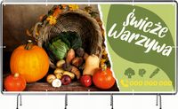 BANER REKLAMOWY 130x80cm oczkowany projekt w cenie ŚWIEŻE WARZYWA