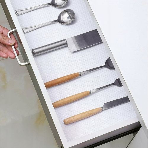 Mata antypoślizgowa biała 500x50cm ochronna do szuflad szafek kuchni na Arena.pl