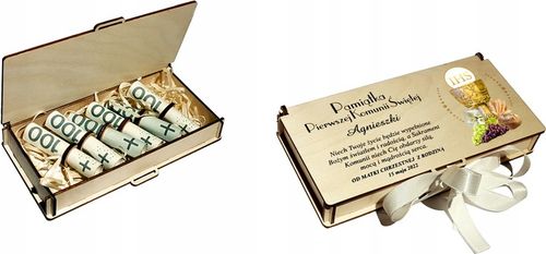 Pudełko na pieniądze prezent KOMUNIE ŚW pamiątka na Arena.pl