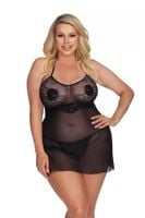 liva black chemise xxl+ (czarna halka)