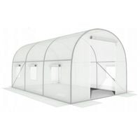 SZKLARNIA TUNEL METALOWY PE 6M² UV ODPORNA FOLIA 6 OKIEN