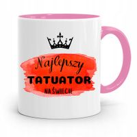 Dla Tatuażystki Tatuażysty Kubek Różowy Na Prezent Z Nadrukiem Ze Zdjęciem