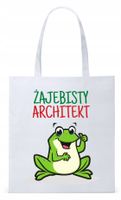 Dla Architekta Na Prezent Torba Eco Biała Shopper Z Nadrukiem Ze Zdjęciem