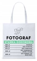 Dla Fotografa Fotografki Torba Eco Biała Shopper Z Nadrukiem Ze Zdjęciem